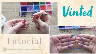 Bransoletka i pierścionek z koralików DIY Tutorial na kwiatki z koralików 🌼✨ [upl. by Adniralc]