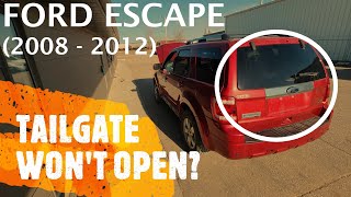 Ford Escape  LIFTGATE  TAILGATE WONT OPEN 20082012 [upl. by Arvind336]