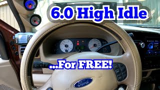 Hidden Feature High Idle  How to Enable it on Your Ford 60 Powerstroke Diesel [upl. by Ellenar]