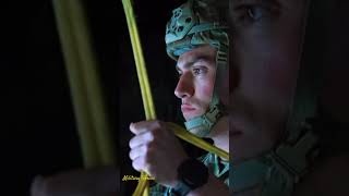 US Paratrooper jump together from a marine airforce military shorts paratroopers [upl. by Seldan]