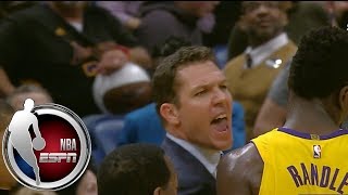 Luke Walton gets heated after being ejected from LakersPelicans  ESPN [upl. by Paxton]