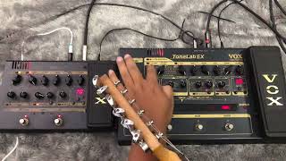 Vox Tonelab ST amp Vox Tonelab EX Comparison  Efek Gitar kakak Adik coba adu Tone [upl. by Holds]