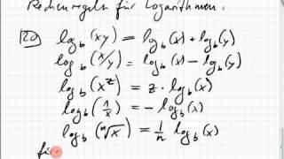 1005 Rechenregeln für Logarithmen [upl. by Breger]