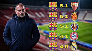 Top 5 Matches in Which Barcelona Destroyed Opponents Led by Hansi Flick 🔥 [upl. by Haimerej]