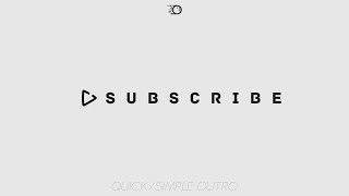 QuickSimple 2D Outro Template  After Effects FREE Outro [upl. by Enybor882]