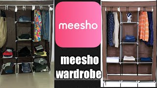 best portable wardrobe reviewbudget clothes wardrobe collapsible wardrobe88130ABR meesho [upl. by Hirza]