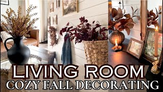 FALL LIVING ROOM DECORATE WITH ME 2024COZY FALL DECORATING IDEASHOW TO CREATE A COZY FALL AMBIENCE [upl. by Lise]