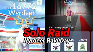 Solo raid to Wyrdeer raid day in Pokemon go [upl. by Noami]