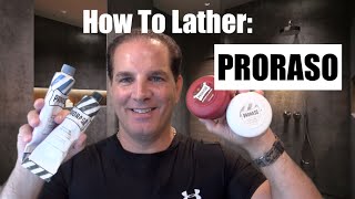 How to Lather Proraso Shaving Cream and Shave Soapgeofatboy [upl. by Adnohsak]