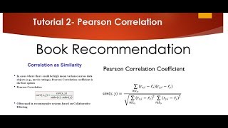 Tutorial 3 Book Recommendation System using Pearson Correlation [upl. by Jean-Claude704]