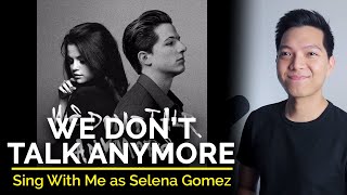 We Dont Talk Anymore Male Part Only  Karaoke  Charlie Puth ft Selena Gomez [upl. by Varian]