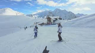 🇮🇹⛷️ Dolomiti Superski 🏞️ Passo Pordoi 🏔 Canazei 🏔 Arraba Feb 2024 [upl. by Ingrid870]