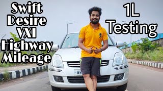 Swift Dzire vxi Highway MileageDesire vxi Mileage [upl. by Ecreip]