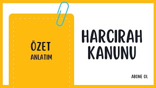 6245 SAYILI HARCIRAH KANUNU ÖZET ANLATIM2024 GÜNCEL [upl. by Eemiaj]