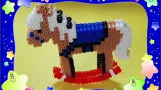 Caballo balancin Hama perler 3D  Hama Perler rocking horse [upl. by Lanae602]