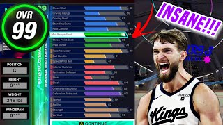 PLAYMAKING STRETCH FIVE SABONIS BUILD IS THE BEST CENTER BUILD IN NBA 2K25 [upl. by Eirtemed]