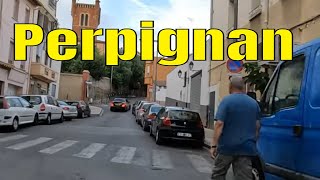 A tour of Perpignan  Driving French region [upl. by Airamesor]