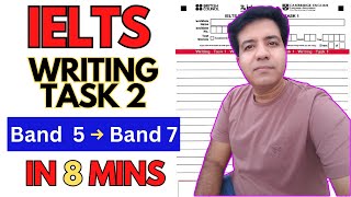 IELTS Writing Task 2 From Band 5 To Band 7 In 8 Minutes By Asad Yaqub [upl. by Merlina]