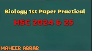 Hsc 2024 amp 2025 Biology 1st paper Board practical Short Syllabushscbiologypracticalbangladesh [upl. by Mulford514]