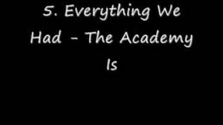 5 Everything We Had  The Academy Is [upl. by Karilynn]