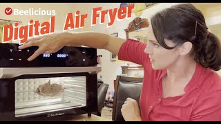 How to use the digital air fryer oven ✅Air fryer recipe recommend→Roast chickenampFrench Fries [upl. by Ormsby79]