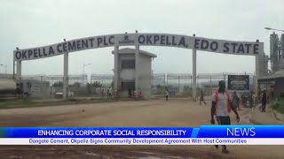 Dangote Cement Okpella Signs Community Development Agreement With Host Communities [upl. by Anidnamra753]