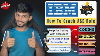 Crack Your IBM Associate System Engineer Role  Coding Tips Live English Test amp Interview Guide [upl. by Ellenehs]