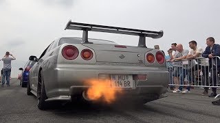 Nissan Skyline GTR R34 Turbo Tuning Acceleration amp Sound [upl. by Vonny]