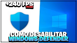 COMO DESABILITAR O WINDOWS DEFENDER  OTIMIZAÇÃO PARA WINDOWS  2022 [upl. by Lorin81]