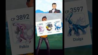 Using✨Creation Trio Against Giovanni Battle in pokemongo [upl. by Yoho34]