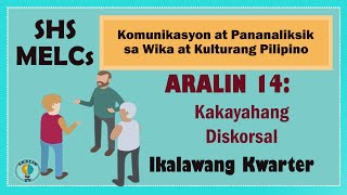 Aralin 14 Kakayahang Diskorsal SHS Grade 11 MELCs Part 2 [upl. by Jann]