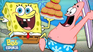 Bob Esponja  Churrasco de Verão do Hambúrguer de Siri em Bob Esponja 🍔  25 Minutos  Português [upl. by Lodi]