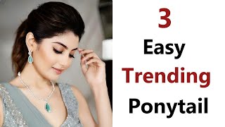 4 Easy Trending Ponytail  New Hairstyle  hairstyle for girls  hairstyles  Quick pony [upl. by Edny]