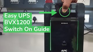 How to Switch on the APC Easy UPS BVX1200LIIN  Schneider Electric Support [upl. by Terrena]