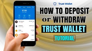 How to DEPOSIT or WITHDRAW on TRUST WALLET  Bitcoin App Tutorial [upl. by Kcirdnek]