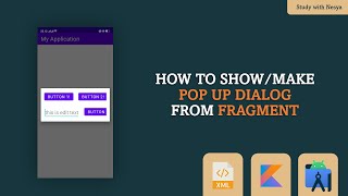 How to Show Pop Up Dialog in Fragment Android Studio  Kotlin [upl. by Eirelam]