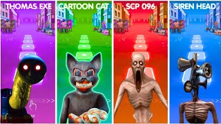 Siren Head vs SCP 096 vs Cartoon Cat vs Thomas Train Exe  Tiles Hop EDM Rush [upl. by Johst]