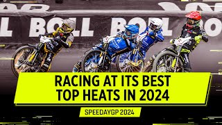 The Best of the Best 🔥 Top Heats in 2024  FIM Speedway Grand Prix [upl. by Odareg392]