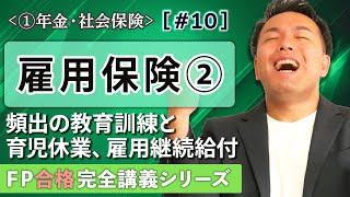 【FP解説】雇用保険の教育訓練や高年齢雇用継続給付、育児休業給付を1本でマスター【完全A10】 [upl. by Araeit]