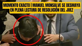 MOMENTO EXACTO  Manuel Monsalve se desmaya en plena lectura de medidas cautelares en su contra [upl. by Celestia]