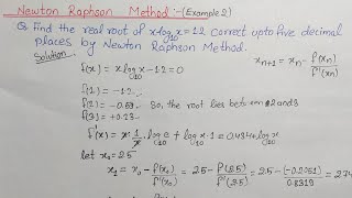 Newton Raphson Method  Newton Raphson Method Example [upl. by Editha]