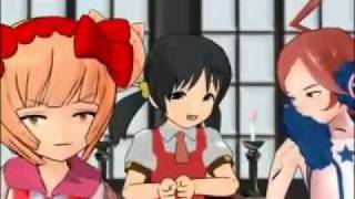 MMD EVERYBODY Yuki Kaai 歌愛ユキ Miki and Iroha  いろは [upl. by Ojyma562]