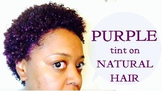 PURPLE RAGE Purple Eggplant Tint on Natural Hair  Adore SemiPermanent  The Curly Closet [upl. by Anela599]