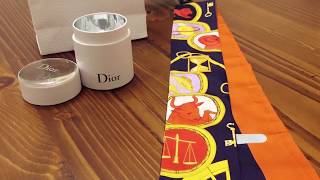 Unboxing DIOR Mitzah Silk Scarf  Timeless Pieces Mitzah  Accessories  Lady Creme Bee [upl. by Hicks]