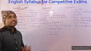 English English Syllabus English Syllabus For Competitive Exams [upl. by Anelah]