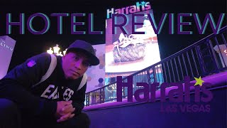 LOT OF PURPLE Stayed in the Cheapest Room at Harrahs Las Vegas Hotel amp Casino [upl. by Fox948]