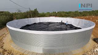 Timelapse of the installation of a metal water tank [upl. by Indihar]