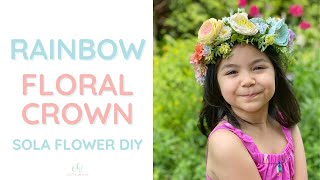 How to make a floral crown using wood flowers [upl. by Adnalue]