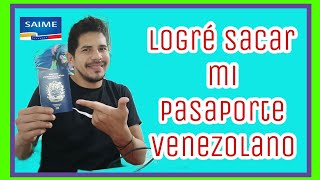 Como Obtuve mi Pasaporte Venezolano [upl. by Animehliw992]