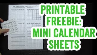 Free Printable Mini Calendar [upl. by Onitsuj945]